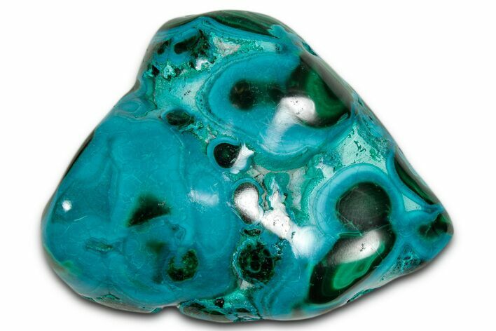 Vibrant Polished Malachite with Chrysocolla - DR Congo #336831